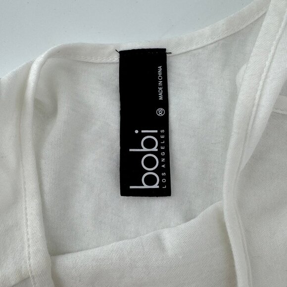 BOBI Ruffle Back Tank Top White XS - Picture 3 of 6